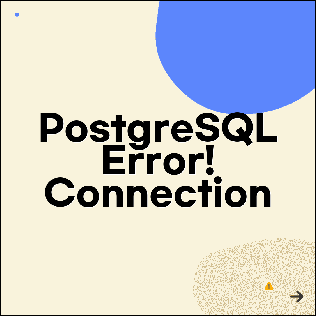 PostgreSQL 연결 오류 해결 | PostgreSQL 접속 실패 오류