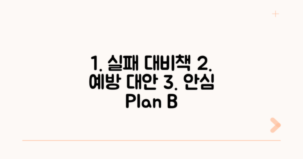 실패 시 대안 및 예방 조치