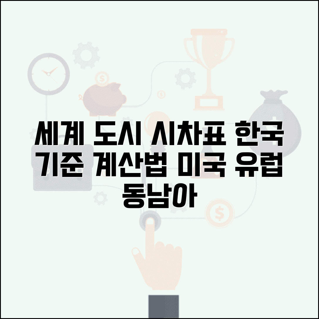 세계 주요도시 시차표 한국 기준 | 미국 유럽 동남아 시차 계산법