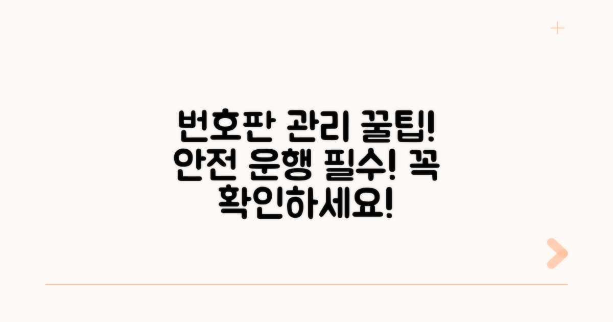 안전 운행을 위한 번호판 관리