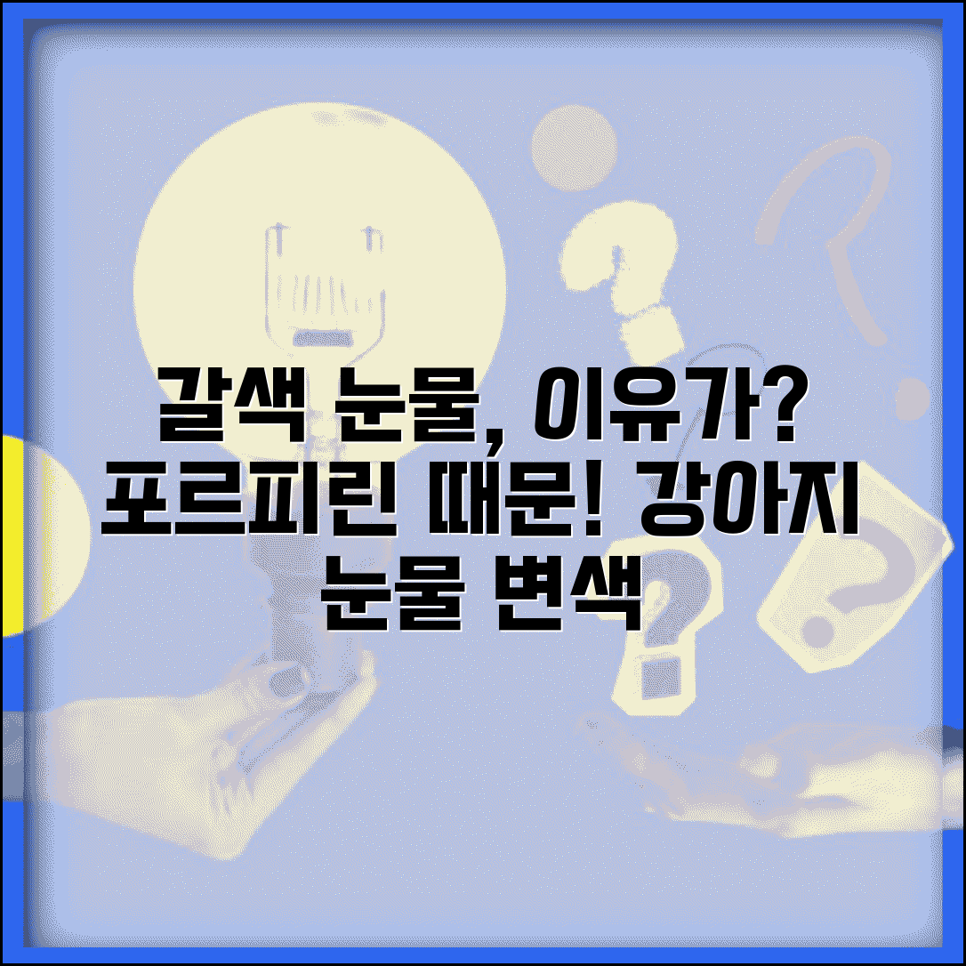 강아지 눈에 눈물 자국 갈색으로 변하는 이유가 뭔가요 | 강아지눈물자국 | 포르피린 | 변색