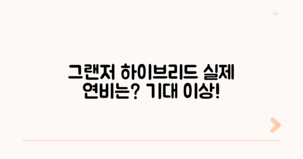 그랜저 하이브리드 연비, 실제는?