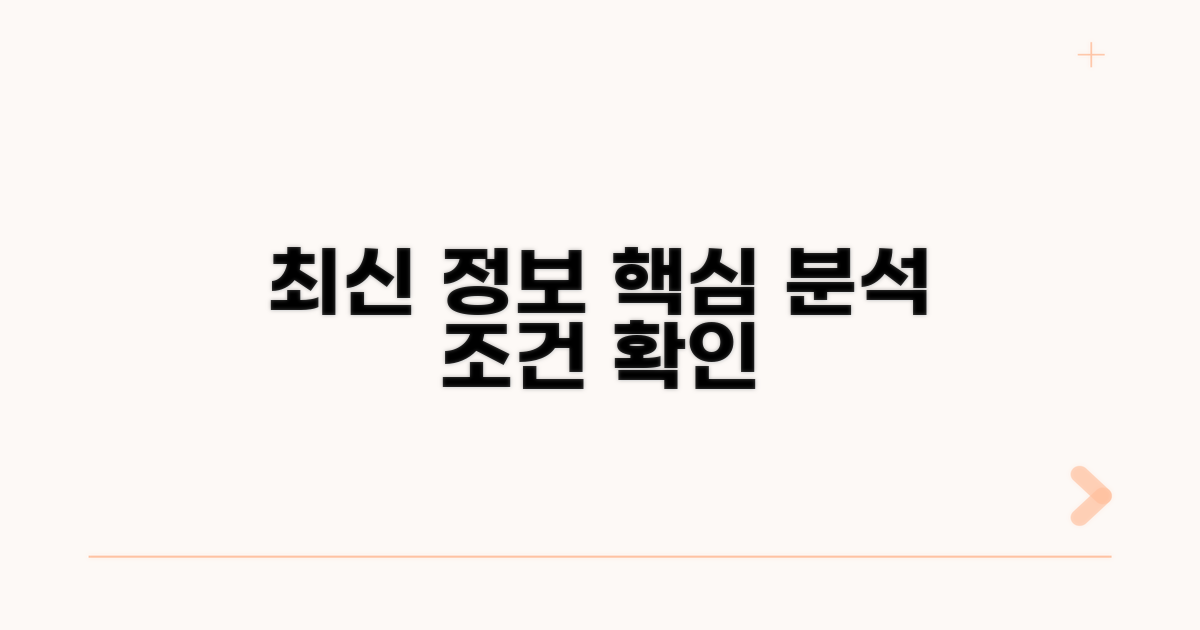최신 정보와 조건 분석