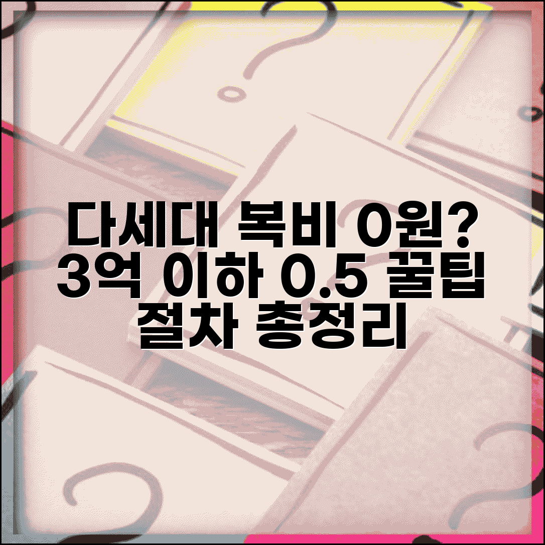 다세대 전세 중개수수료 계산 | 3억 이하 복비 0.5% 조건 및 절차 총정리