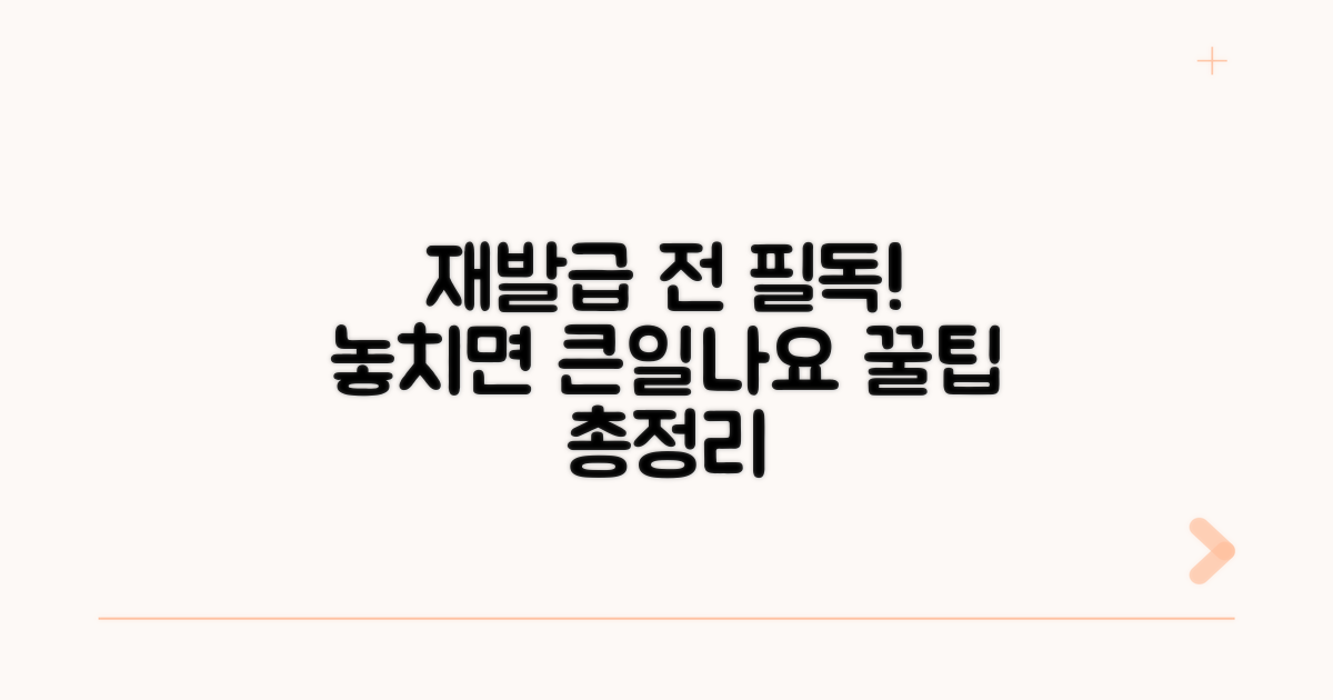 주의사항! 재발급 전 꼭 확인하세요