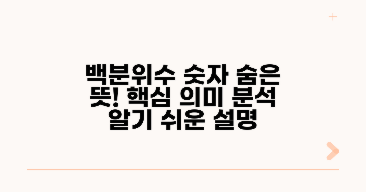 백분위수 의미, 숫자 속 숨은 뜻 알기